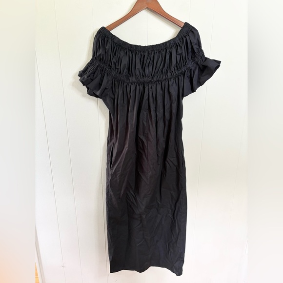 Rachel Comey black smocked Jen dress size XS new organic cotton midi - Picture 8 of 8
